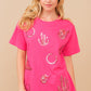 SEQUIN WESTERN TOP