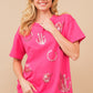 SEQUIN WESTERN TOP