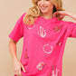 SEQUIN WESTERN TOP