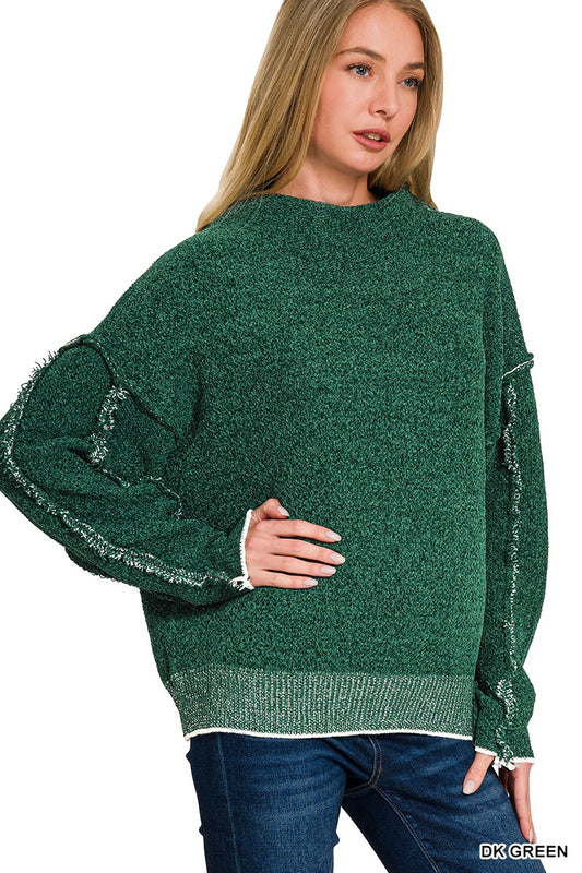 CHENLLE DK GREEN SWEATER-S/M