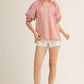NOTCHED STRIPE RED TOP