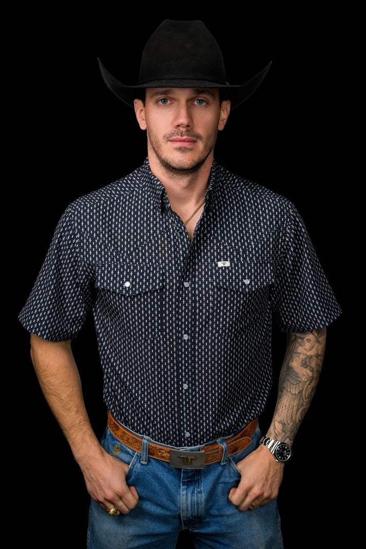 THE CASH SS BLACK/WHITE SHIRT