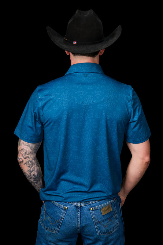 MICRO CARSON PEARL SNAP POLO