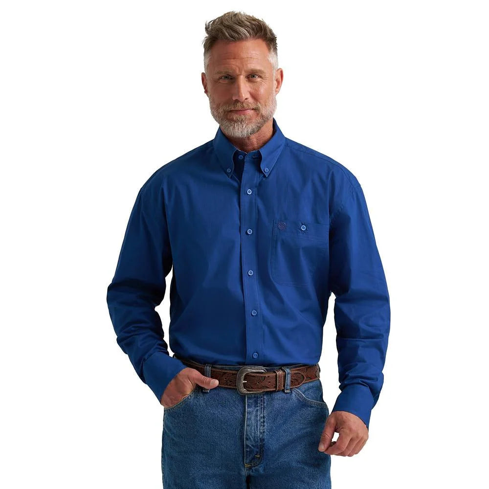 GEORGE STRAIT  MN SOLID BLUE LS