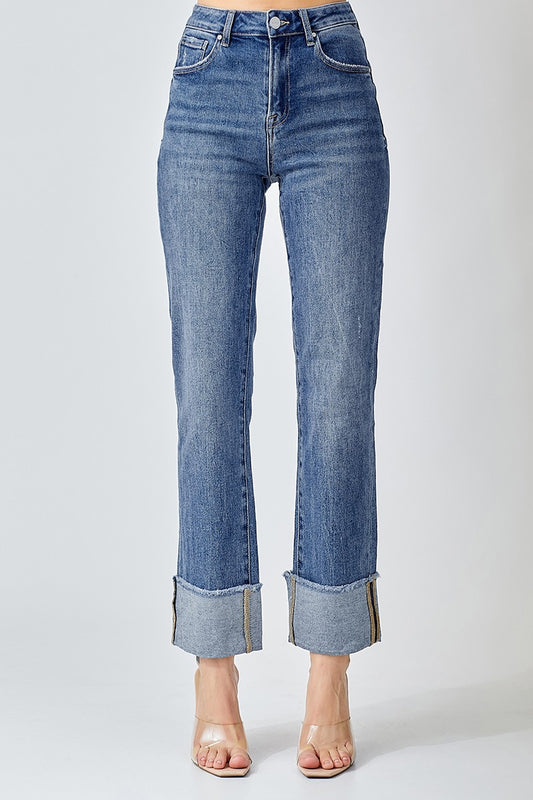 RISEN HR STRAIGHT CUFFED JEAN