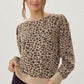 LEOPARD LS OATMEAL TOP