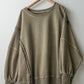 WASHED OLIVE SWEATER