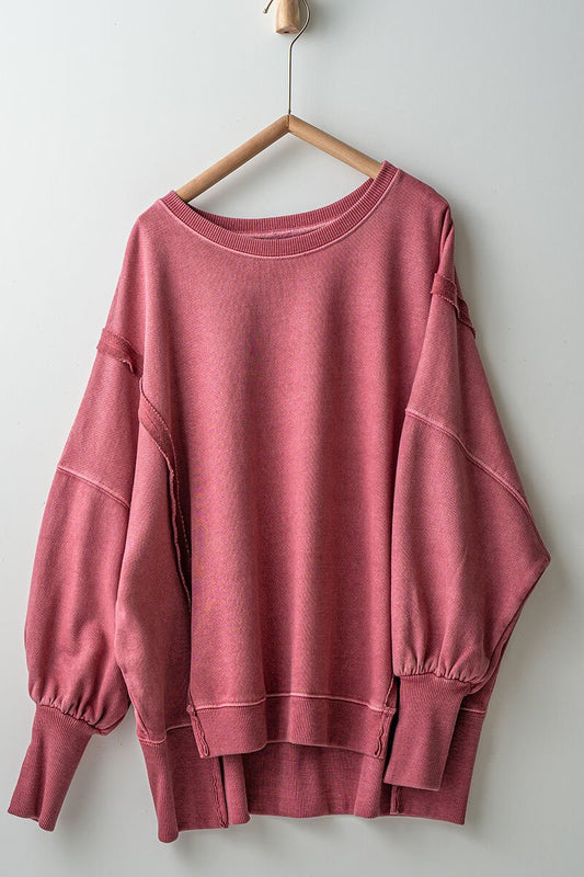 WASHED ROSE VIOLET SWEATER