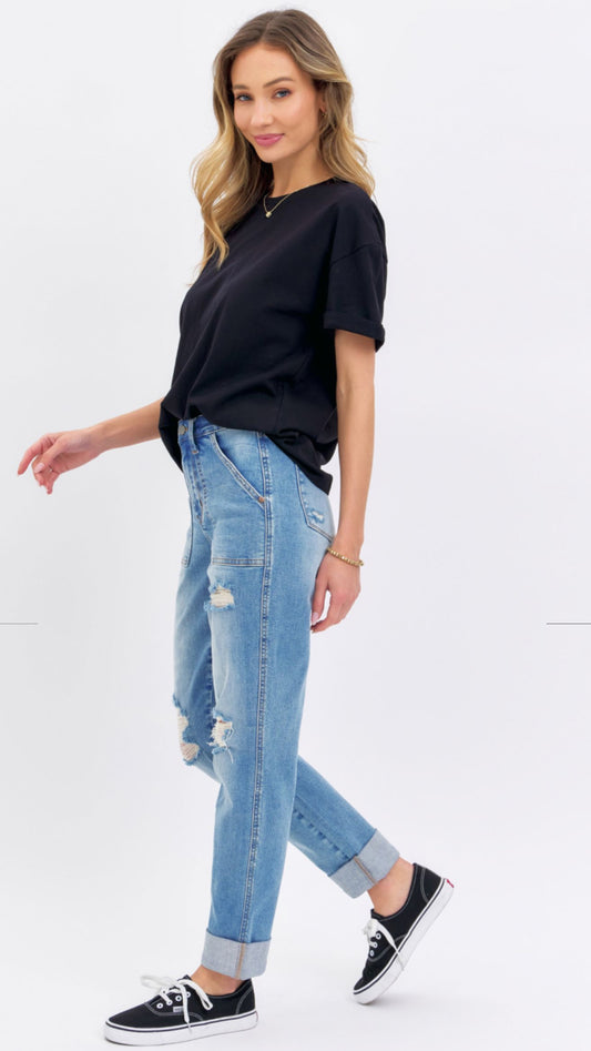 Judy Blue HW Patch Jeans