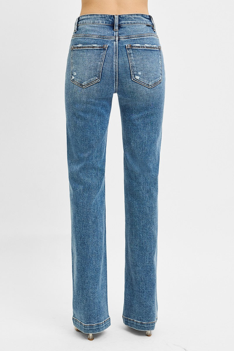 TUMMY CONTROL HI-RISE STRAIGHT STRETCHY JEANS