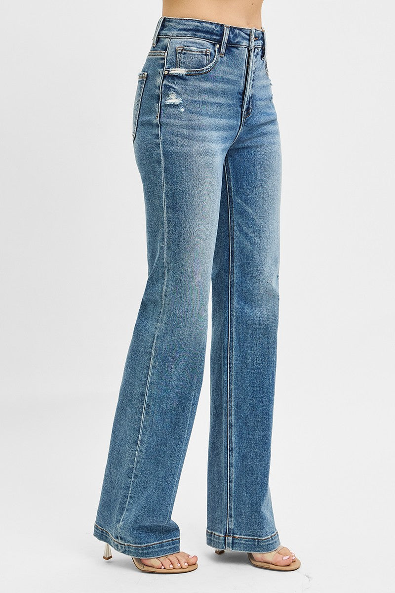 TUMMY CONTROL HI-RISE STRAIGHT STRETCHY JEANS