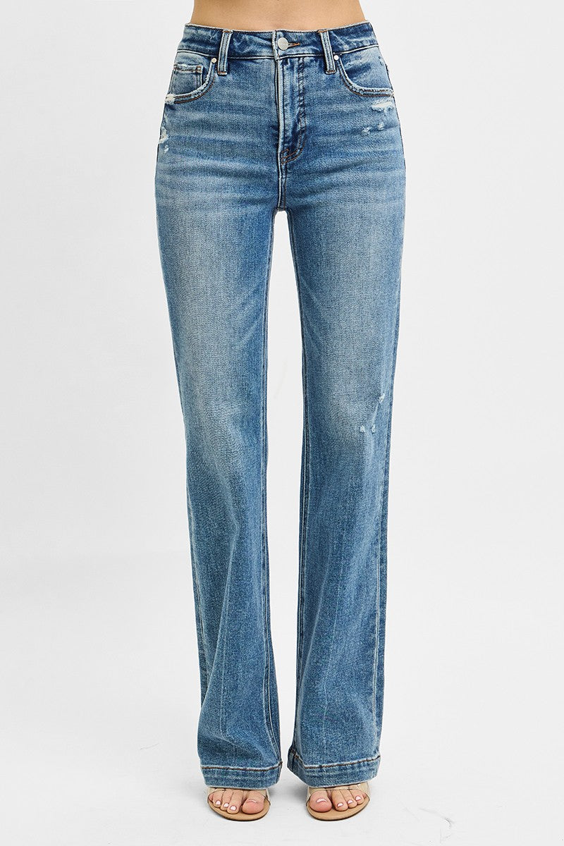 TUMMY CONTROL HI-RISE STRAIGHT STRETCHY JEANS