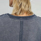 Washed Blue Boxy SS Top