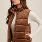 VELVET PADDED MOCHA VEST