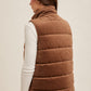 VELVET PADDED MOCHA VEST