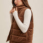 VELVET PADDED MOCHA VEST