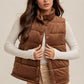 VELVET PADDED MOCHA VEST