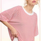 BASIC TOMATO STRIPE SS TOP