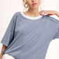 BASIC DENIM STRIPE SS TOp