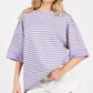 STRIPED OVERSIZED LILAC TOP