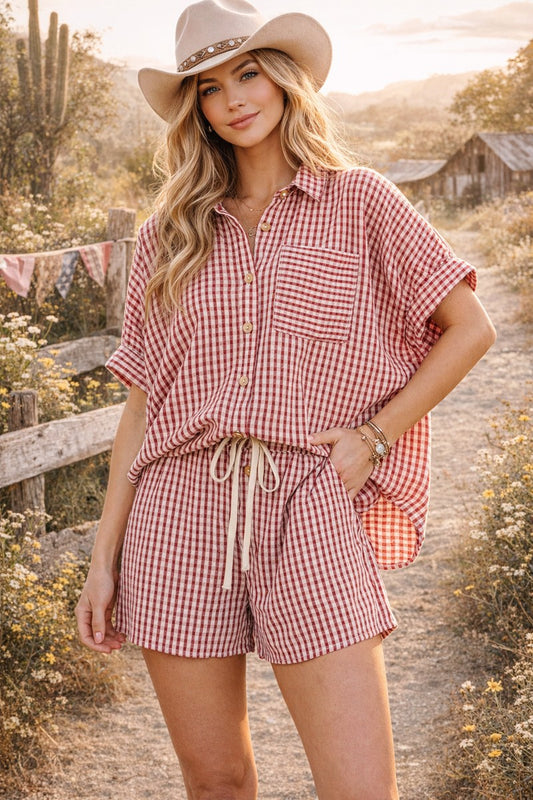 CHECKER RED SET