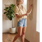 WOVEN BUTTON DOWN TAUPE SS TOP