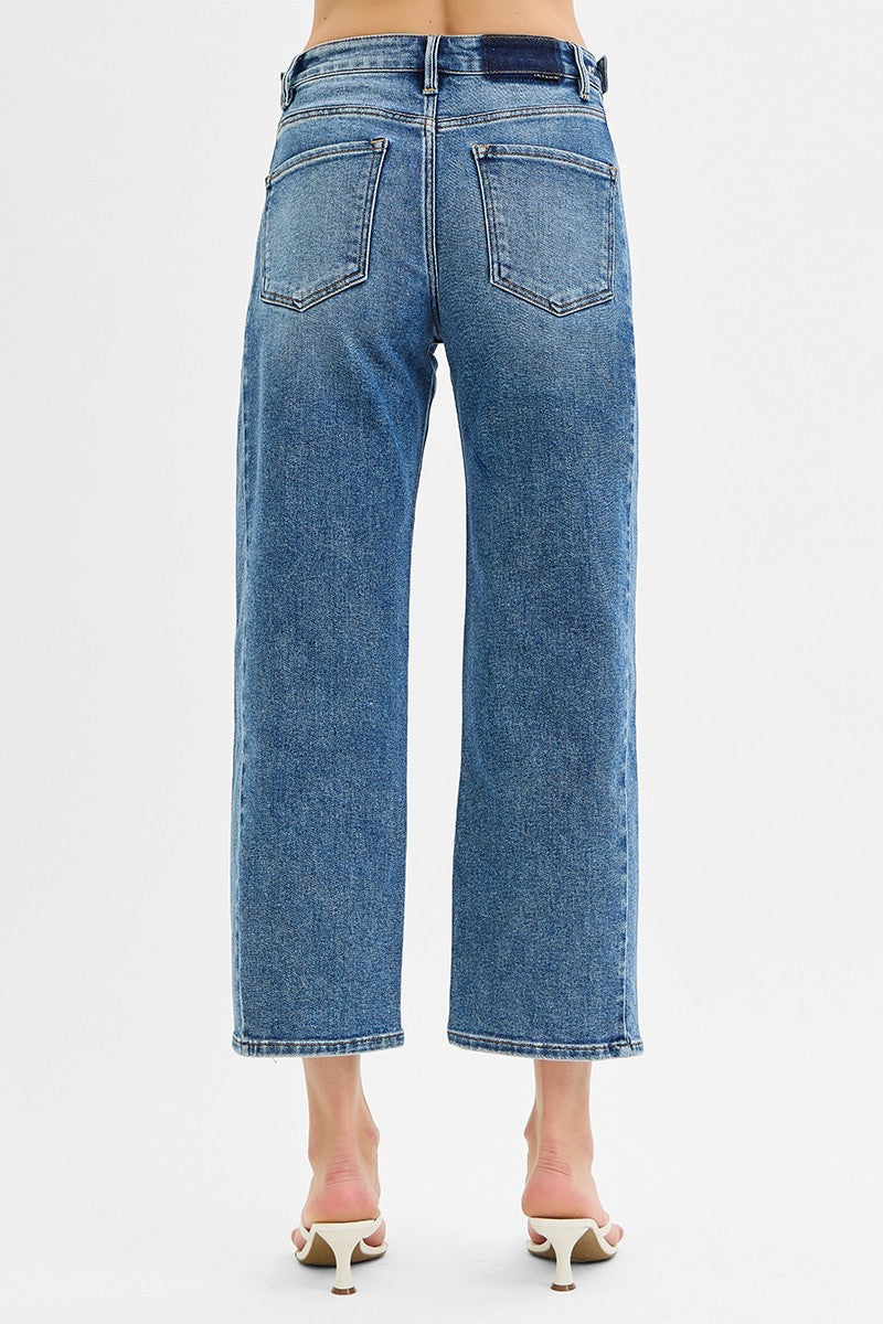 HI-RISE CROP BARREL ADJUSTABLE WAIST BAND