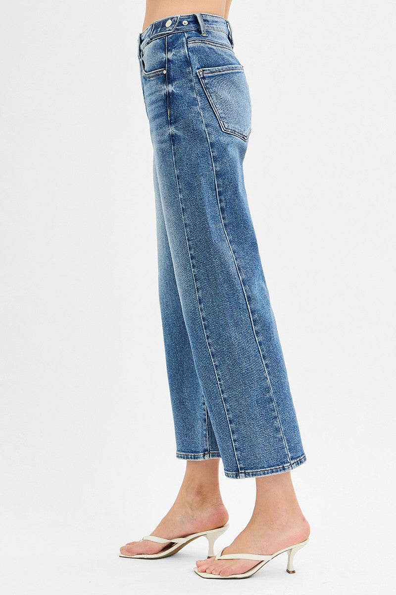 HI-RISE CROP BARREL ADJUSTABLE WAIST BAND