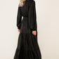 SOLID BLACK WOVEN DRESS