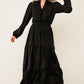 SOLID BLACK WOVEN DRESS