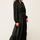 SOLID BLACK WOVEN DRESS