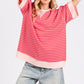 STRIPED OVERSIZED PINK TOP