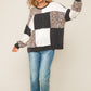 SNOW LEOPARD PATCHWORK LS