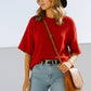 RED SWEATER SS TOP