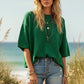GREEN SWEATER SS TOP