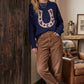 HORSESHOE NAVY SWEATER