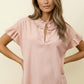 FRILL STRIPE PEACH TOP