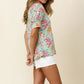 COLOR BLOCK FLORAL TOP