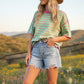 STRIPED RELAXED MINT TOP