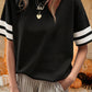 VARSITY BLACK STRIPE TOP