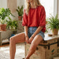 RED MINERAL WASH TOP