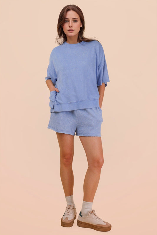 MINERAL WASH POCKET DENIM SETS