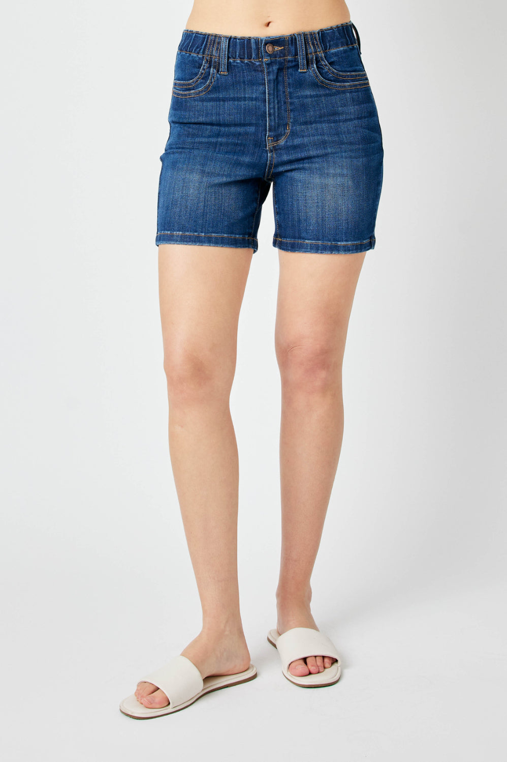 Judy Blue Hi-Waisted Mid Length Shorts