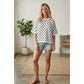 POLKA DOT KNIT WHITE/BLACK TOP (Copy)