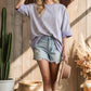 STRIPED OVERSIZED LILAC TOP