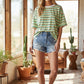 STRIPED KNIT MINT TOP