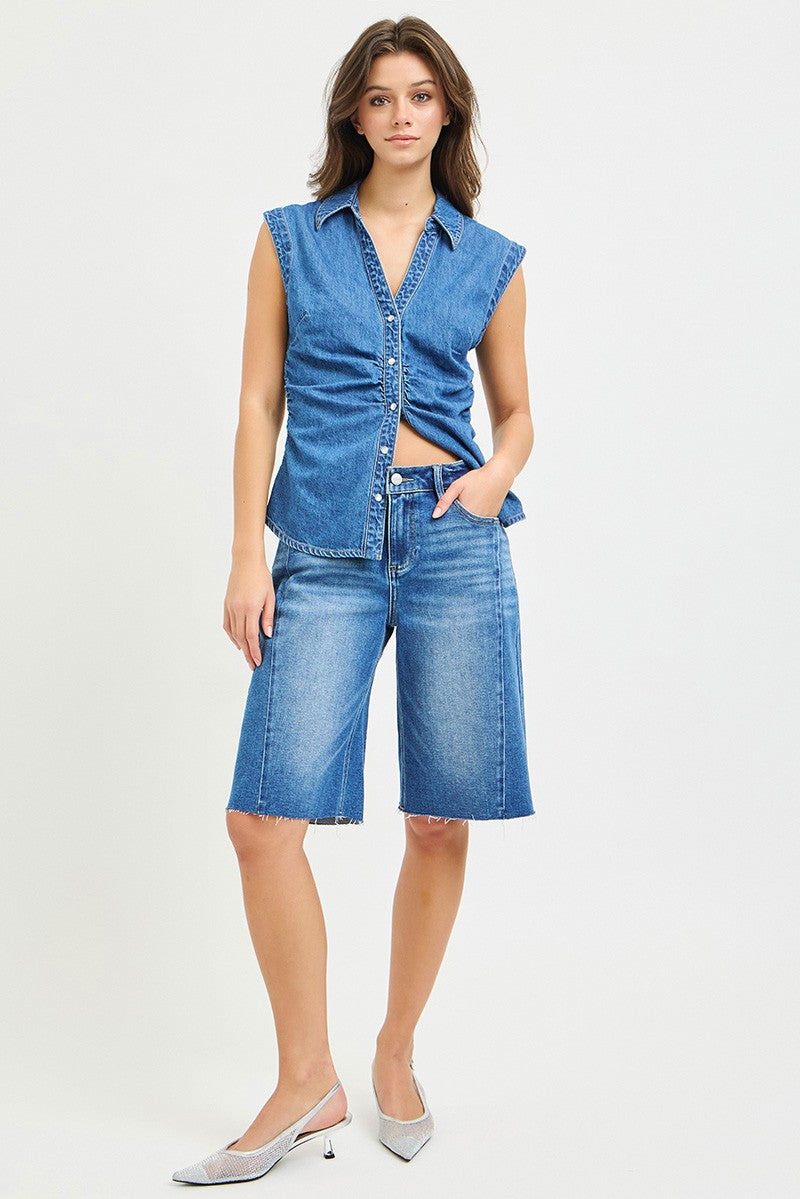 SLOUCHY SEAMED JORTS