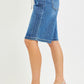PINSTRIPE MID-RISE JORTS