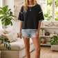 POLKA DOT NAVY TOP