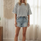 STRIPE OVERSIZED GREY/WHITE TOP